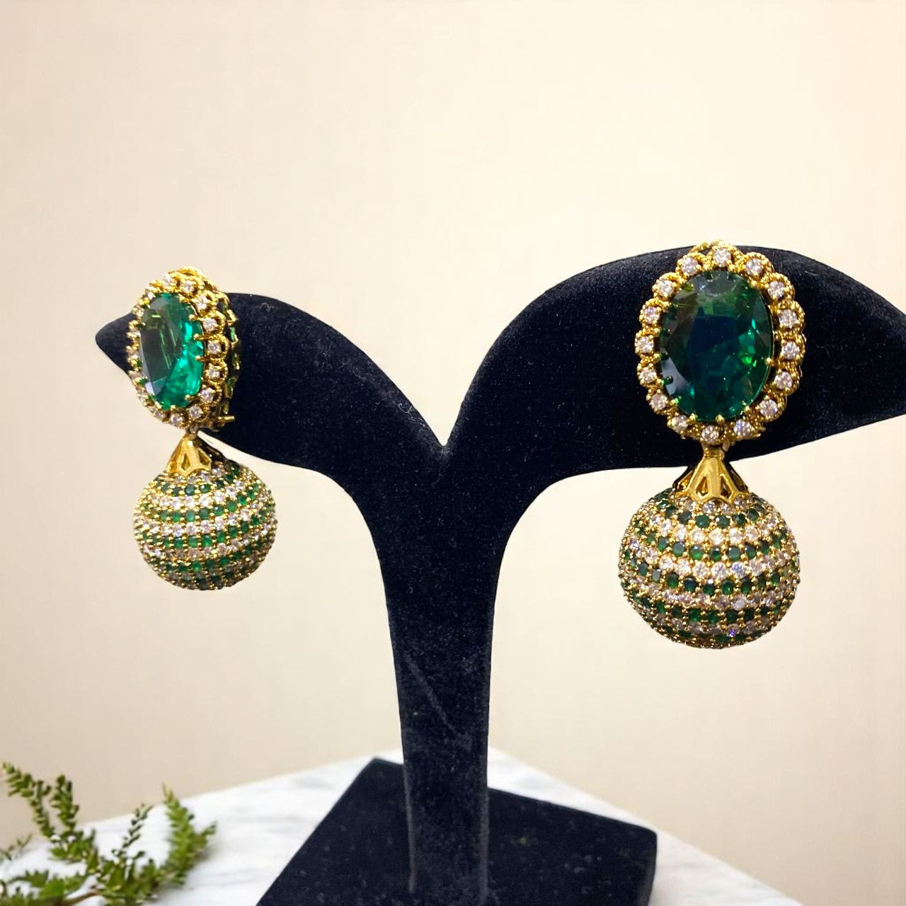 Emerald Majesty Drop Earrings