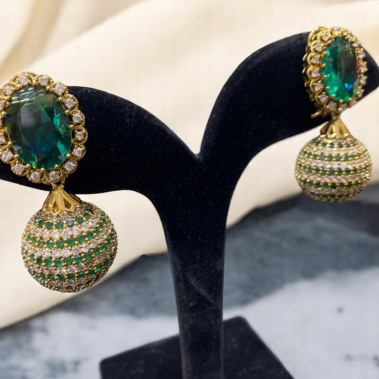 Emerald Majesty Drop Earrings
