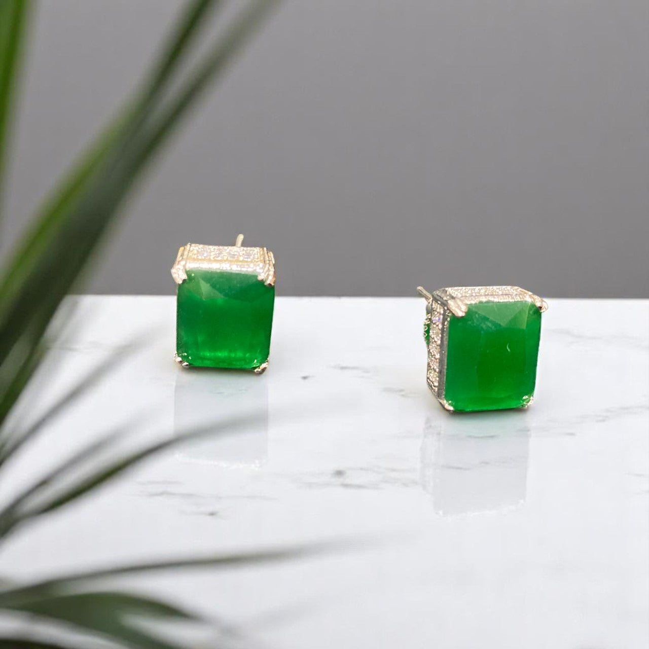 Emerald Ice Studs