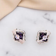 Midnight Blossom Stud Earrings