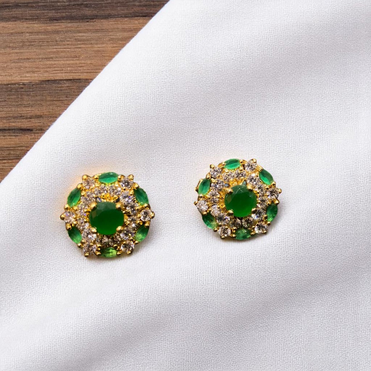 Royal Emerald Studs