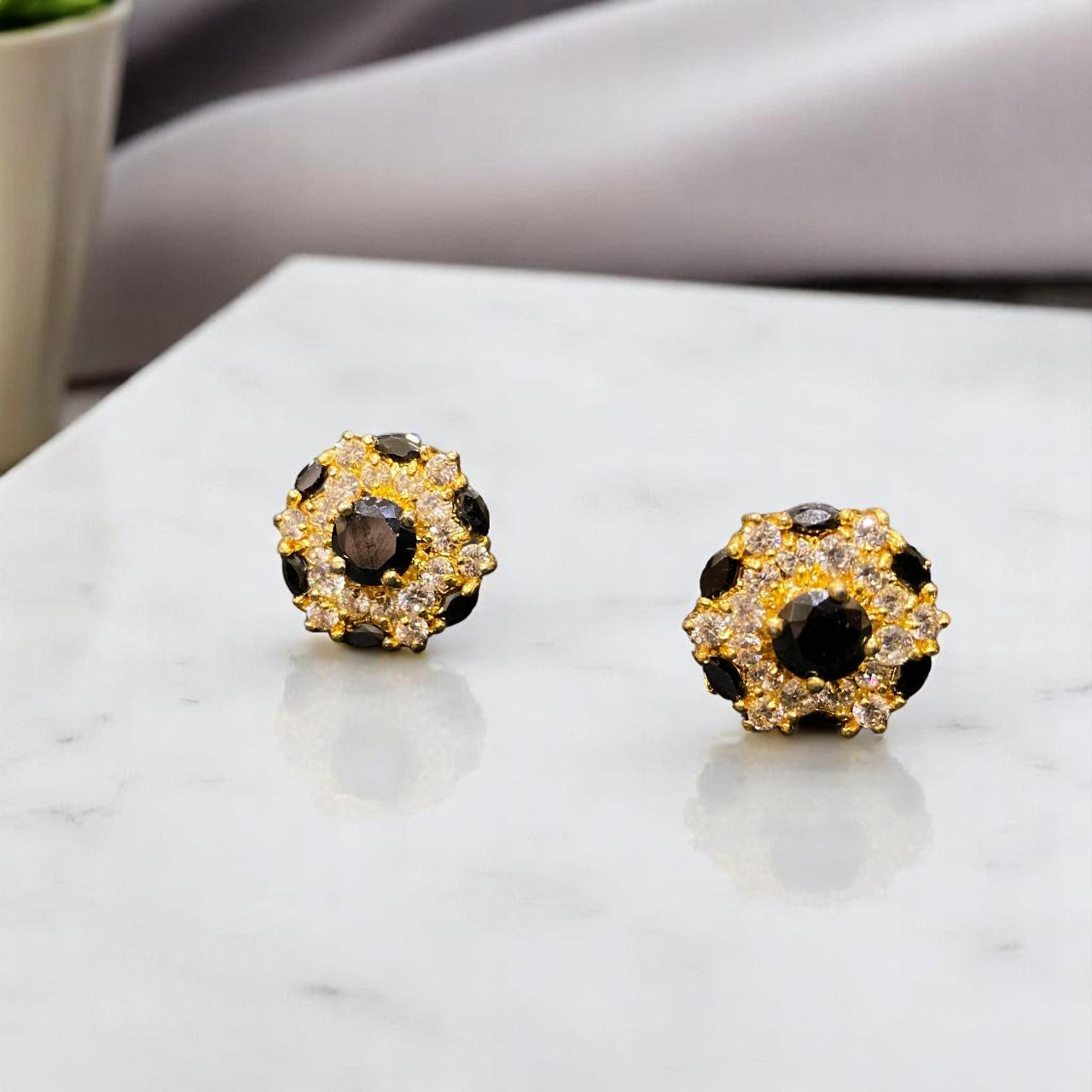 Midnight Bloom Studs