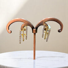 Triple Drop Pavé Spike Earrings