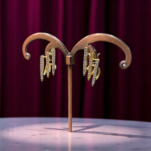 Triple Drop Pavé Spike Earrings