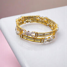 Golden Radiance Butterfly Bangles