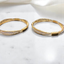 Golden Designer Kada with American Diamond Inlay