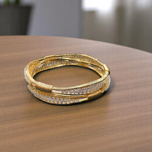 Golden Designer Kada with American Diamond Inlay