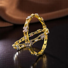 Elegant Gold-Plated American Diamond-Studded Bangles