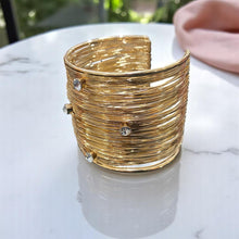 Radiant Spiral Crystal Cuff