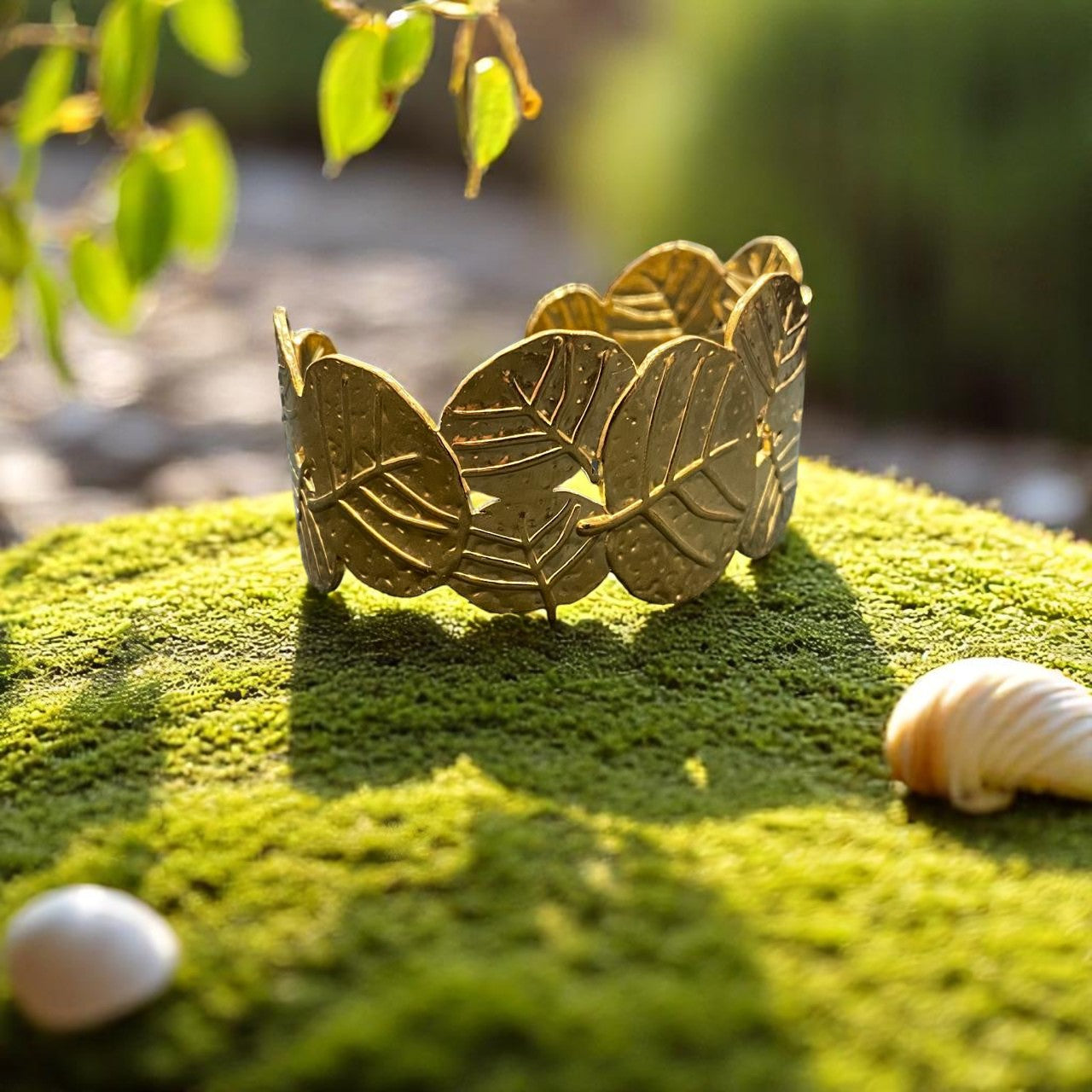 Golden Leaf Embrace Cuff