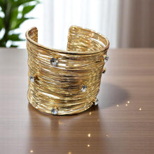 Radiant Spiral Crystal Cuff