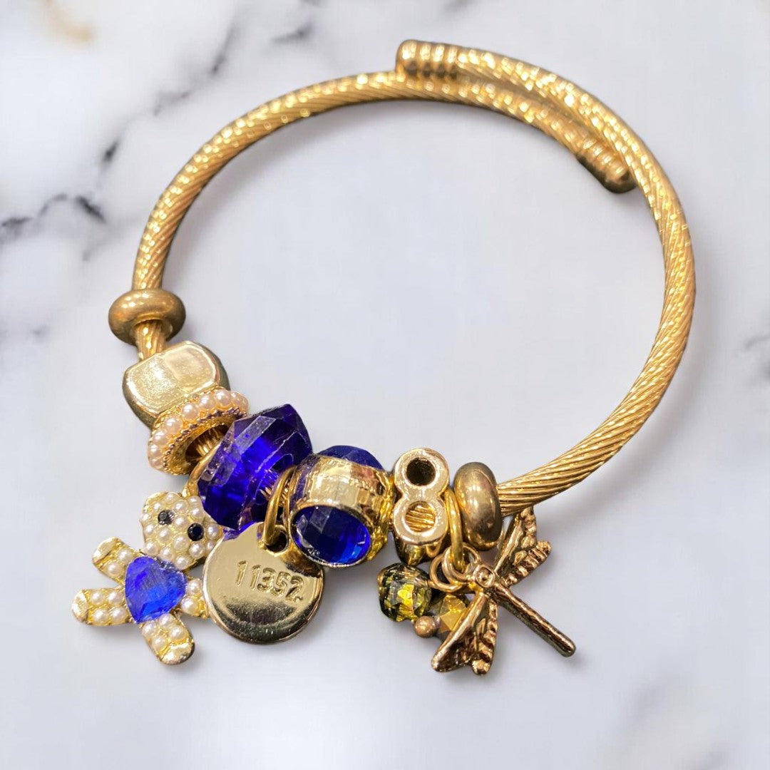 Golden Sapphire Charm Bracelet
