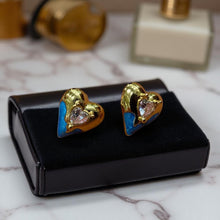 Ocean Heart Studs