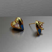 Ocean Heart Studs