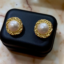 Vintage Halo Pearl Studs