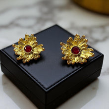 Crimson Bloom Studs
