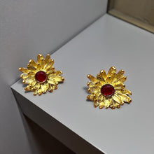 Crimson Bloom Studs