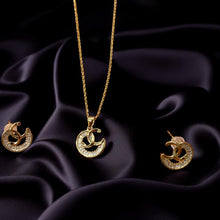 Crescent Sparkle Golden Jewelry Set