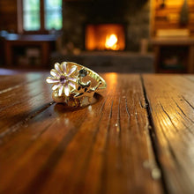 Whimsical Garden Cat Ring