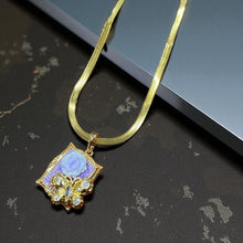 Lavender Bloom Butterfly Necklace