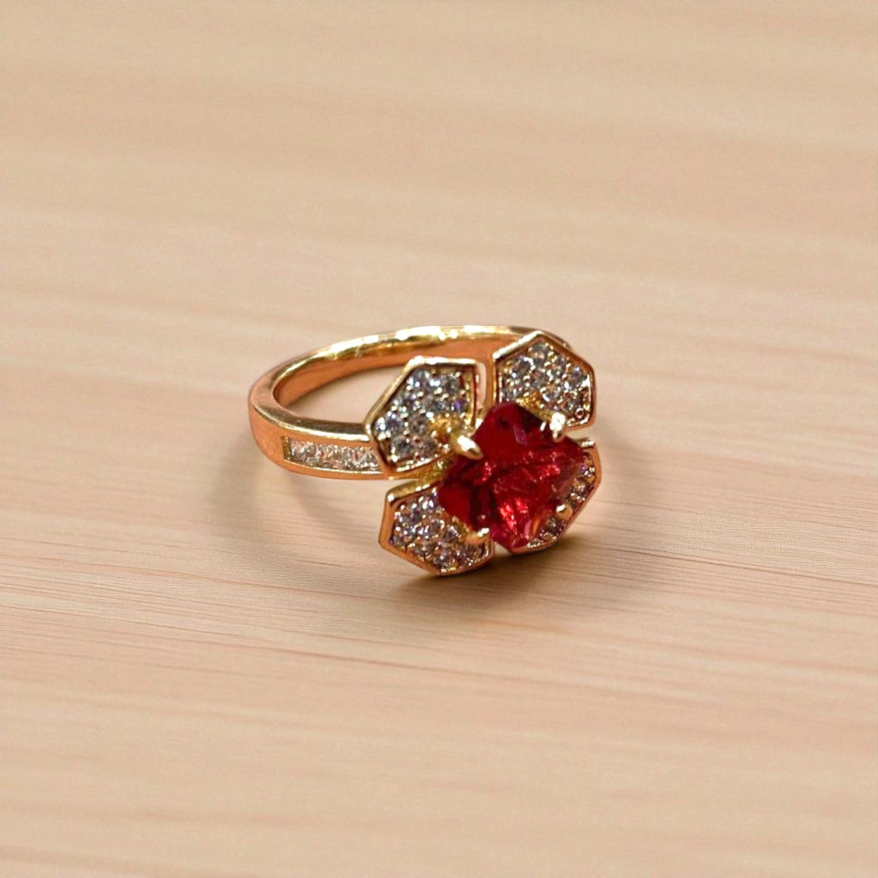 Ruby Bloom Ring