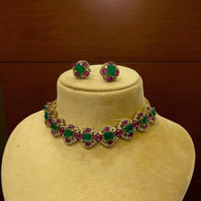 Ruby Emerald Royale Choker Set