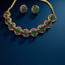Ruby Emerald Royale Choker Set