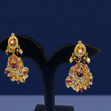Ruby Pearl Chandbali Earrings