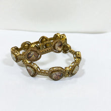 Kundan Polki Antique Bangles