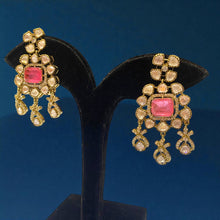Regal Rose Quartz Chandbali Earrings