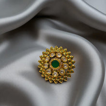 Emerald Royale Kundan Ring