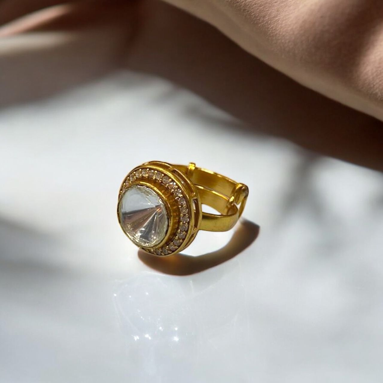 Regal Kundan Radiance Ring