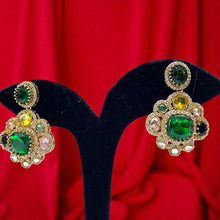 Royal Emerald Crystal Earrings