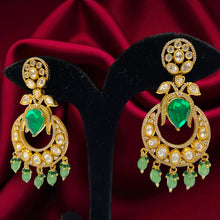 Emerald Elegance Chandbali Earrings