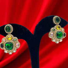 Royal Emerald Crystal Earrings
