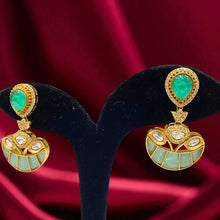 Regal Emerald Crest Earrings