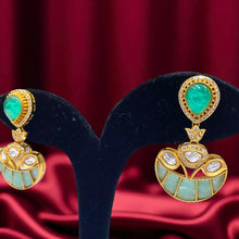 Regal Emerald Crest Earrings