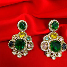 Royal Emerald Crystal Earrings