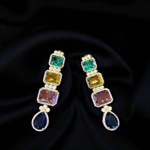Regal Cascade Multicolor Earrings