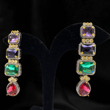 Regal Cascade Multicolor Earrings