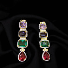 Regal Cascade Multicolor Earrings