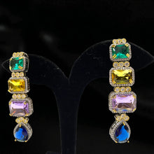Regal Cascade Multicolor Earrings