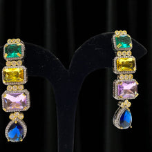 Regal Cascade Multicolor Earrings