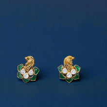 Emerald Grace Peacock Studs