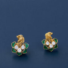 Emerald Grace Peacock Studs