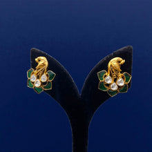Emerald Grace Peacock Studs