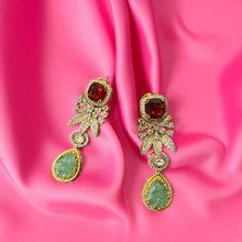 Emerald Blaze Chandbali Earrings