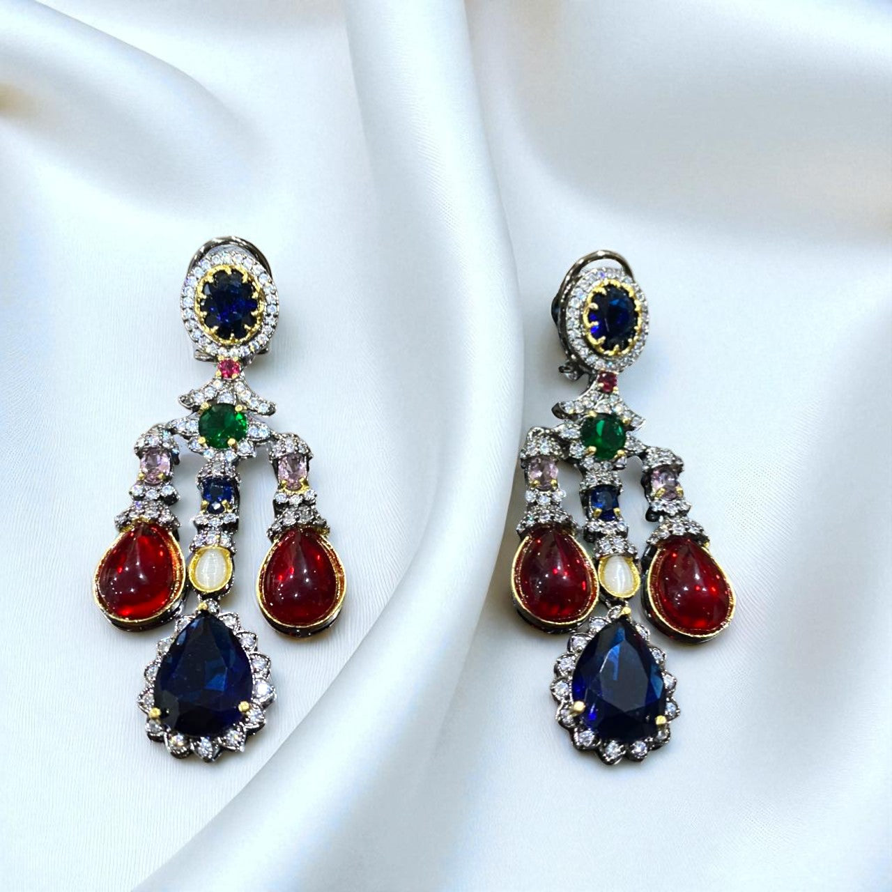 Celestial Cascade Multigem Earrings