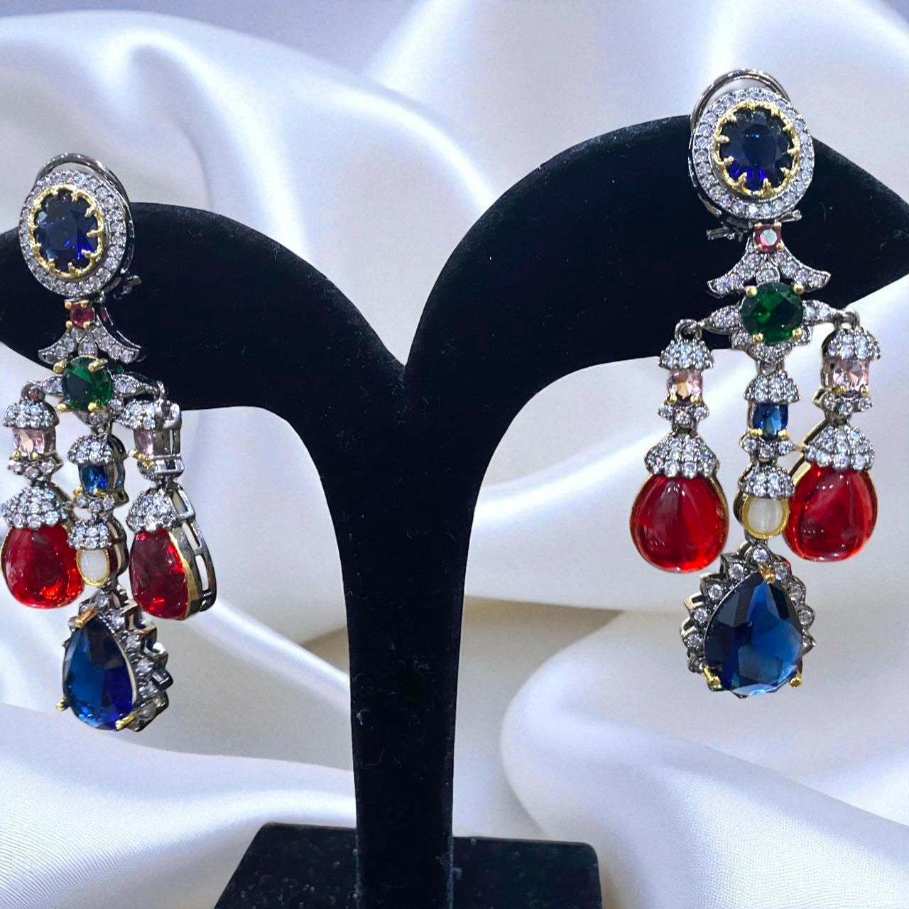 Celestial Cascade Multigem Earrings