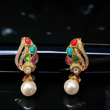 Peacock Carnival Pearl Earrings
